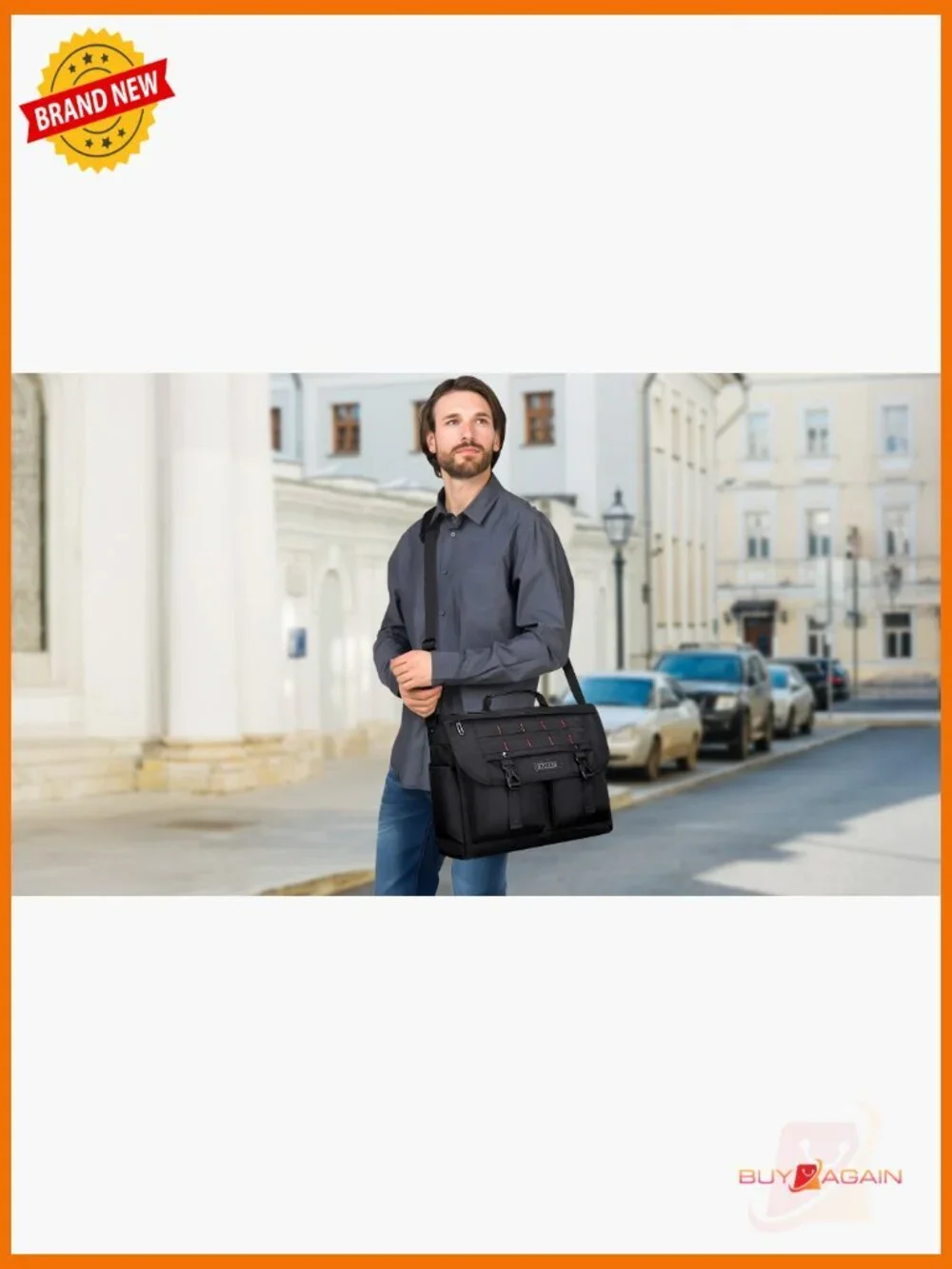 Large Lightweight Nylon Messenger Bag for Men Crossbody Laptop Satchel